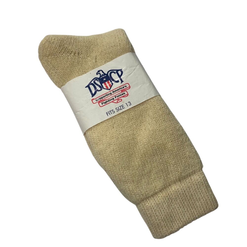 Vintage DSCP US Military Wool Boot Socks Size 13 Made in USA NOS